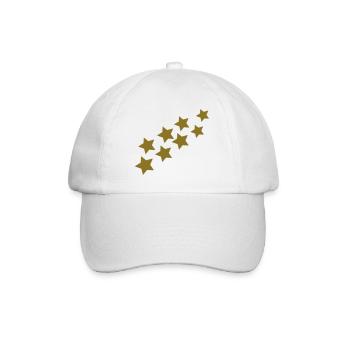 sterne - Baseballkappe - Weiß/Weiß - Vorne