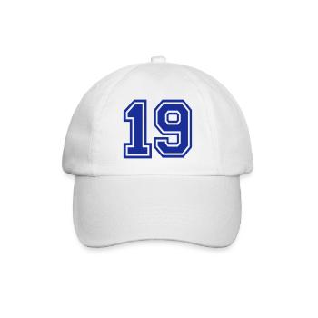 19 - Baseballkappe - Weiß/Weiß - Vorne