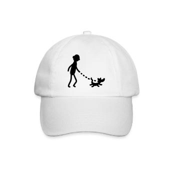 Gassi gehen Hund - Baseballkappe - Weiß/Weiß - Vorne