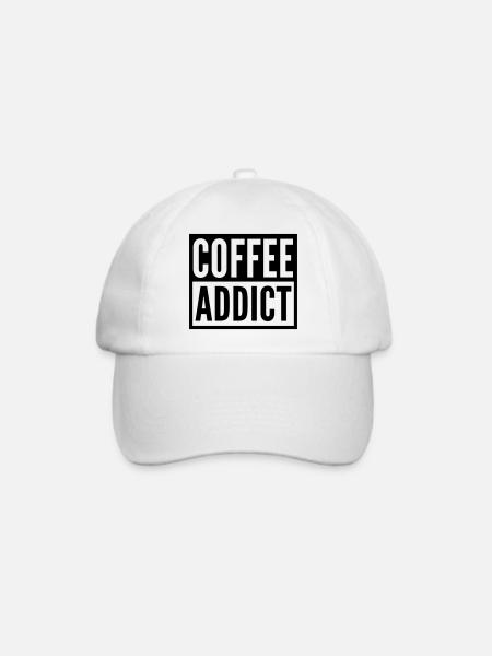coffee addict - Baseballkappe - Weiß/Weiß