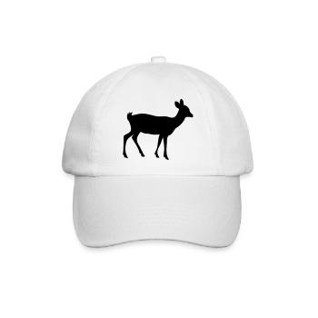 Reh silhouette - Baseballkappe - Weiß/Weiß - Vorne