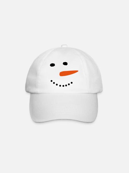 Schneemann Schnee Winter Weihnachten - Baseballkappe - Weiß/Weiß