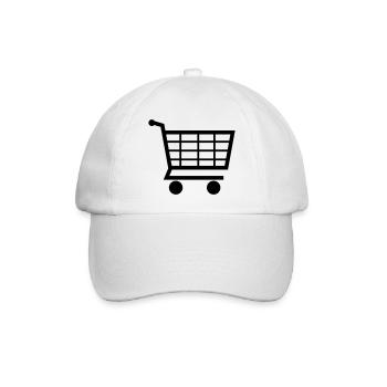Einkaufswagen - Baseballkappe - Weiß/Weiß - Vorne