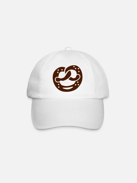 Brezel - Baseballkappe - Weiß/Weiß