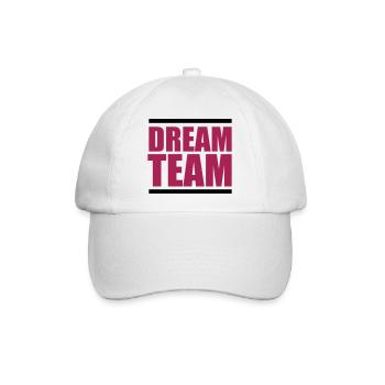 dream team - Baseballkappe - Weiß/Weiß - Vorne