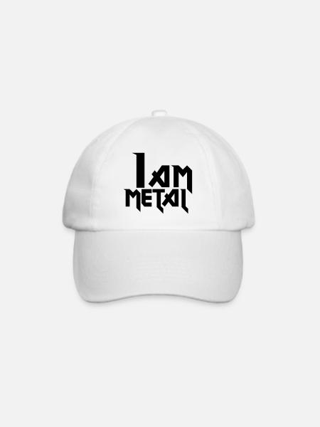 metall - Baseballkappe - Weiß/Weiß