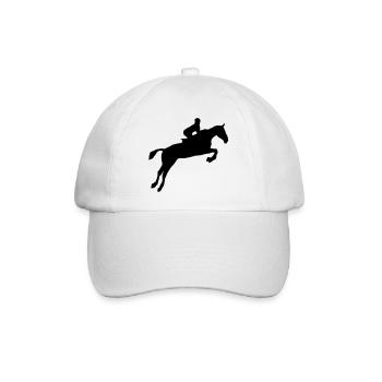 Reitsport Reiter Hindernis Pferdesprung - Baseballkappe - Weiß/Weiß - Vorne