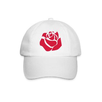 Rose - Baseballkappe - Weiß/Weiß - Vorne