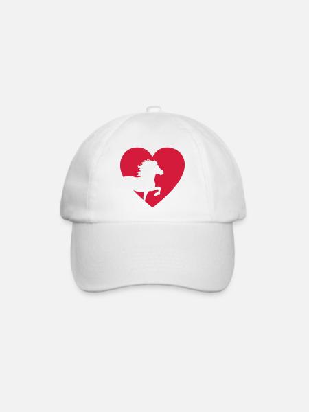 Islandpferd - Baseballkappe - Weiß/Weiß