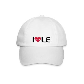 I love LE - Baseballkappe - Weiß/Weiß - Vorne