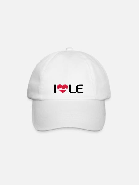 I love LE - Baseballkappe - Weiß/Weiß