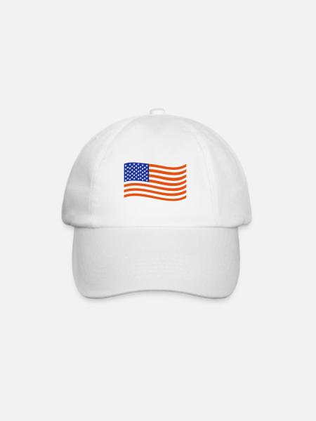 USA - Baseballkappe - Weiß/Weiß