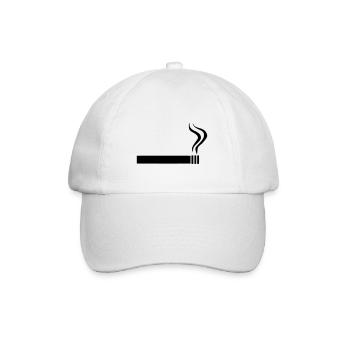 Zigarette - Baseballkappe - Weiß/Weiß - Vorne