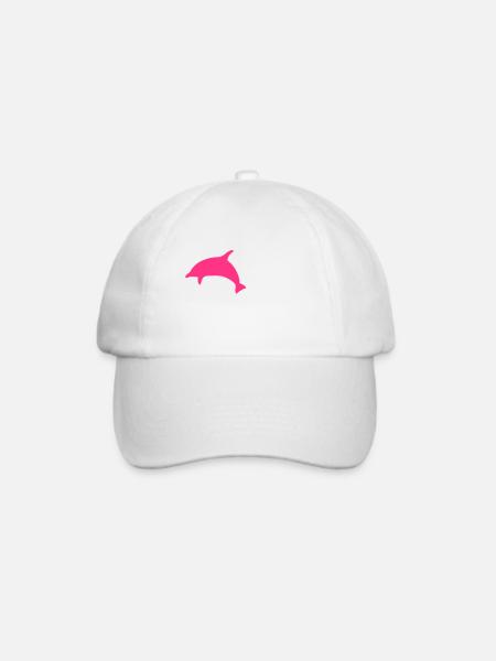 Delfin - Baseballkappe - Weiß/Weiß