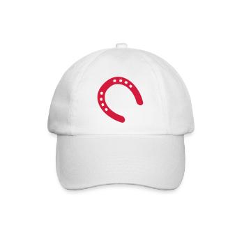 Pferd hufeisen - Baseballkappe - Weiß/Weiß - Vorne