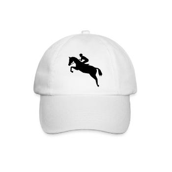 Jockey - Pferderennen - Baseballkappe - Weiß/Weiß - Vorne