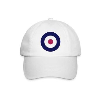 Mod Sign For White shirts - Baseballkappe - Weiß/Weiß - Vorne