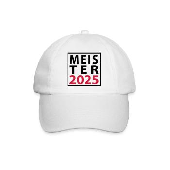 Meister 2025 Meisterschaft - Baseballkappe - Weiß/Weiß - Vorne