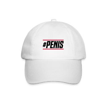 penis hashtag - Baseballkappe - Weiß/Weiß - Vorne