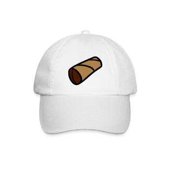 Klopapier Rolle Leeres Toilettenpapier - Baseballkappe - Weiß/Weiß - Vorne