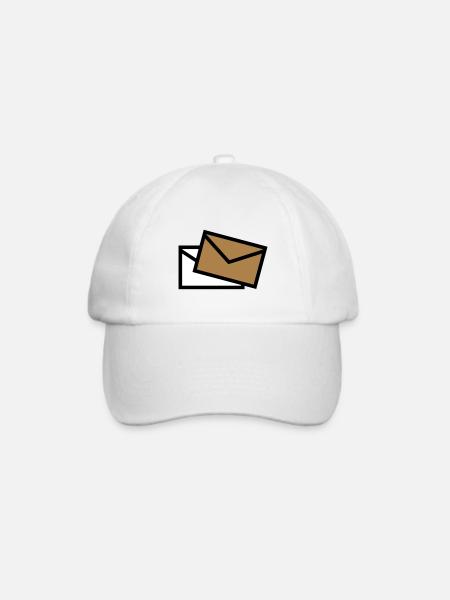 Post - Mail - poste / Brief - letter - lettre - Baseballkappe - Weiß/Weiß