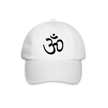 OM Symbol Heilige Silbe Hindu Buddhist Mantra Aum - Baseballkappe - Weiß/Weiß - Vorne