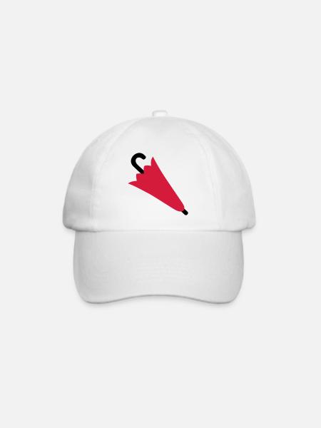 Regenschirm - Baseballkappe - Weiß/Weiß