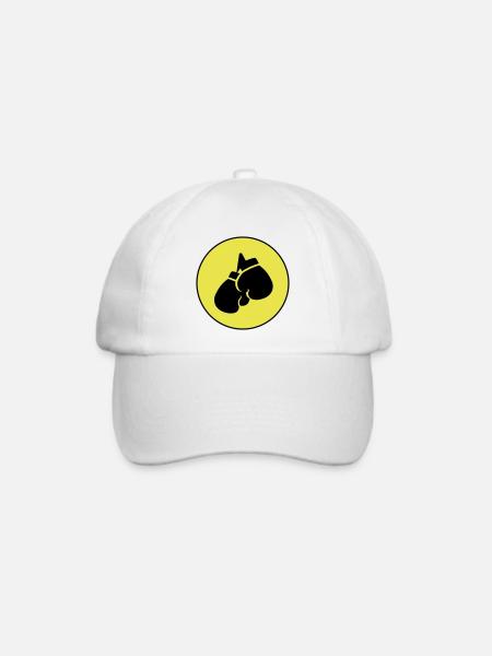 Boxhandschuhe symbol - Baseballkappe - Weiß/Weiß