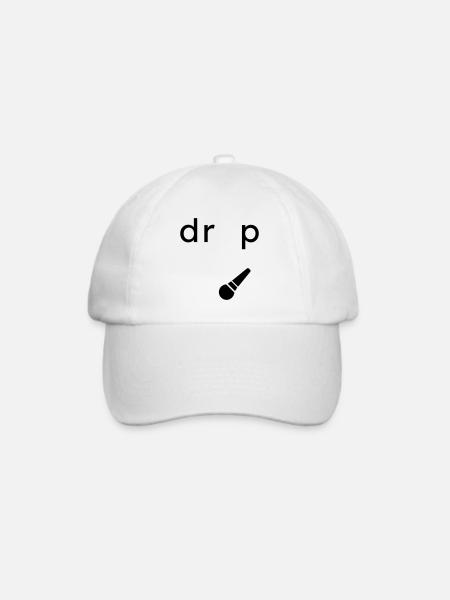 Drop the Microphone Geschenk - Baseballkappe - Weiß/Weiß