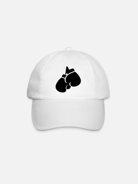 Boxhandschuhe symbol - Baseballkappe - Weiß/Weiß