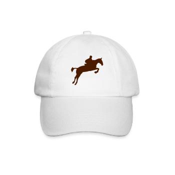Springreiten Hindernis monte1 - Baseballkappe - Weiß/Weiß - Vorne