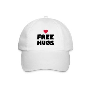 Free Hugs - Baseballkappe - Weiß/Weiß - Vorne