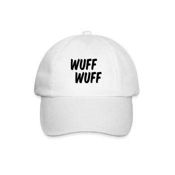 Wuff Wuff bellt der Hund - Baseballkappe - Weiß/Weiß - Vorne