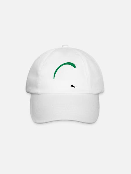 Gleitschirm /Paragleiten - Baseballkappe - Weiß/Weiß