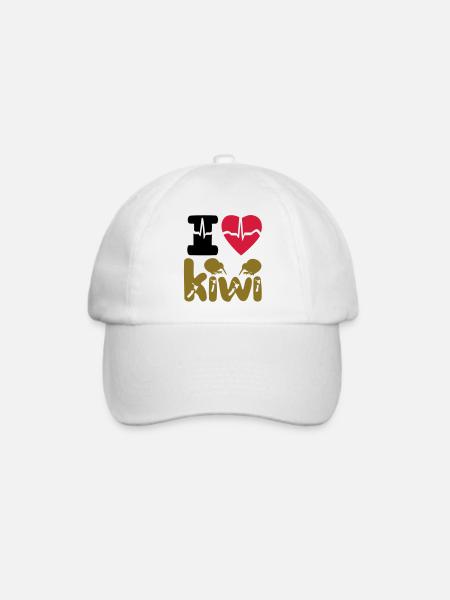 ICH LIEBE KIWI - Baseballkappe - Weiß/Weiß