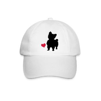 Yorkshire Terrier - Baseballkappe - Weiß/Weiß - Vorne