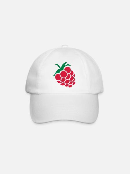 Himbeere - Baseballkappe - Weiß/Weiß