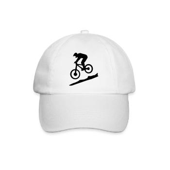 downhill biking - mountain biking - Baseballkappe - Weiß/Weiß - Vorne