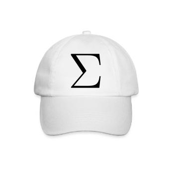 Griechischer Grossbuchstabe SIGMA - Baseballkappe - Weiß/Weiß - Vorne