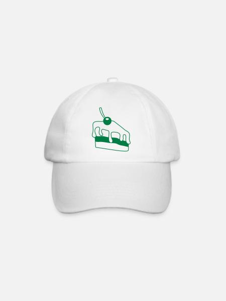 Kirschkuchen - Baseballkappe - Weiß/Weiß