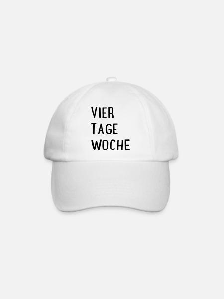 Vier Tage Woche - Baseballkappe - Weiß/Weiß