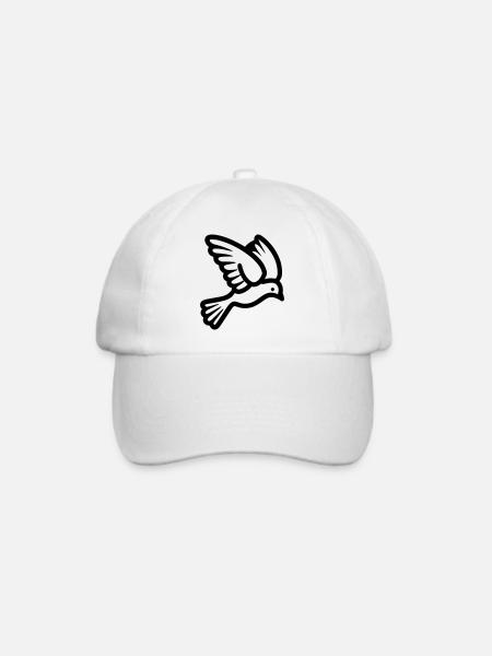 Taube - Baseballkappe - Weiß/Weiß