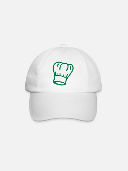 Kochmütze - Baseballkappe - Weiß/Weiß