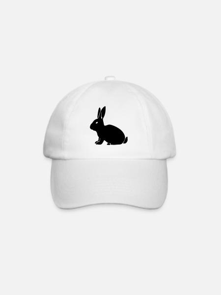 Kaninchen 1 - Baseballkappe - Weiß/Weiß