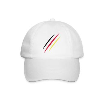 kratzer deutschland kratz spuren kralle - Baseballkappe - Weiß/Weiß - Vorne