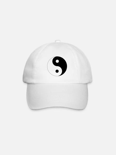 Yin Yang - Baseballkappe - Weiß/Weiß