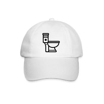 Wc Toilette - Baseballkappe - Weiß/Weiß - Vorne