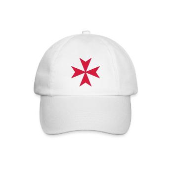 Maltese Cross - Baseballkappe - Weiß/Weiß - Vorne