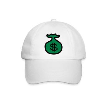 Dollar Geld Money - Baseballkappe - Weiß/Weiß - Vorne