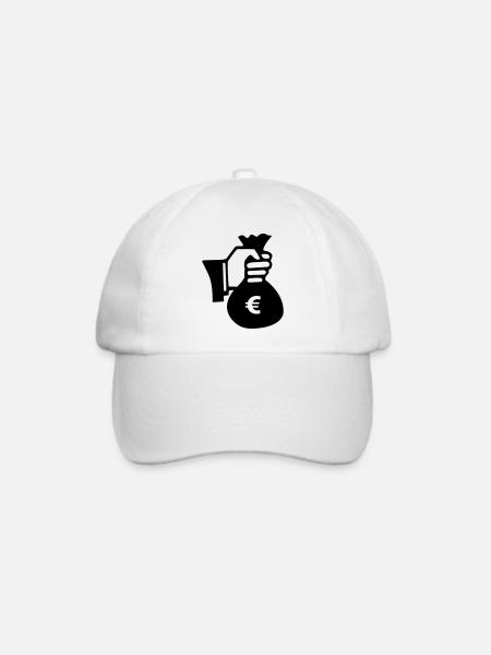 Dollar Geld Money - Baseballkappe - Weiß/Weiß